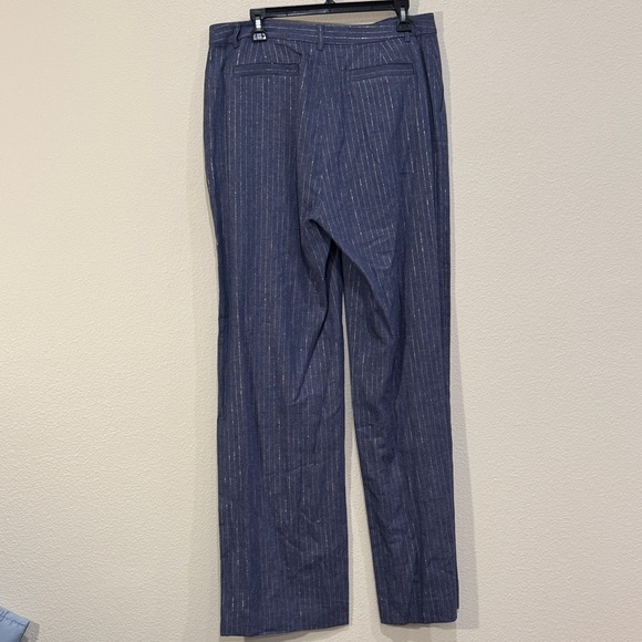 L'AGENCE Blue Pinstripe Trousers - Picture 6 of 9